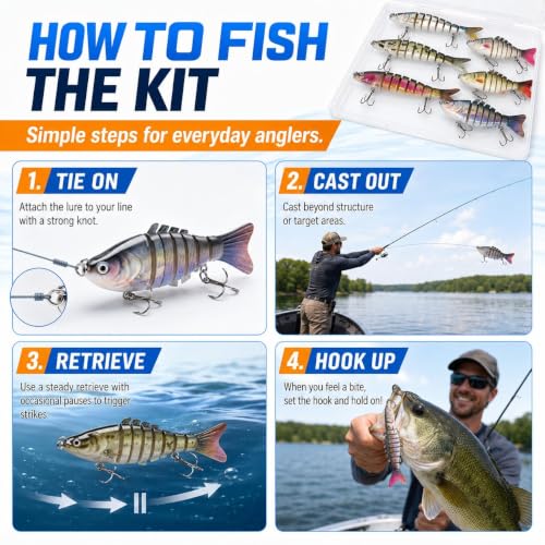 Bass Fishing Lures (6PCS / 2 Sizes)