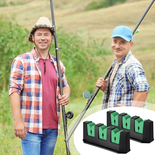 4 Pcs Rod Holders Fishing Boat Pole Holder (Green / 7.8 Inch)