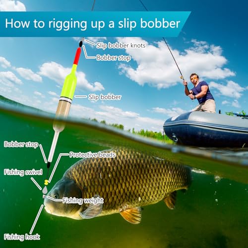 12 Pcs Fishing Float Slip Bobber Wood (Z-1,Z-21,Z-3,Z-4,Z-5,Z-6)