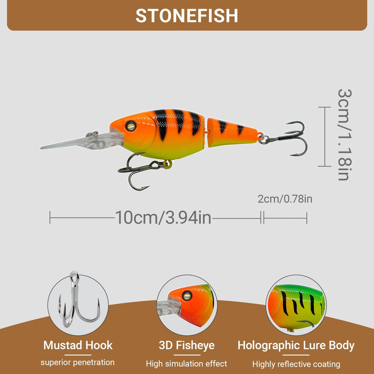 Walleye Fishing Lures (orange)
