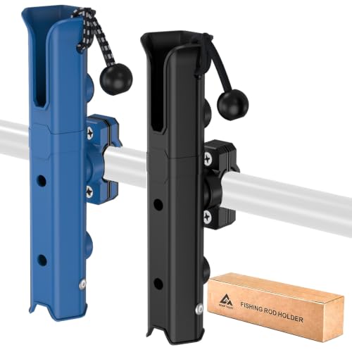 Bike Fishing Rod Holder for Bike Frame Mount (Carbon Black+Navy Blue)