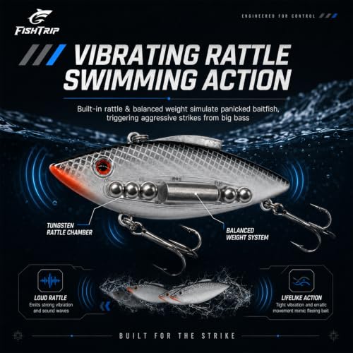 Lipless Crankbait Rattle Trap Fishing Lure for Bass 2.95in 2