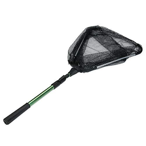 Fishing Landing Net with Telescoping Pole Handle (F: Super Strong Aluminum Handle, 61" Full)