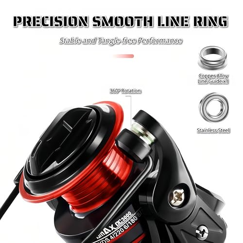 4000 Size Saltwater Spinning Fishing Reel (Red / 4000)