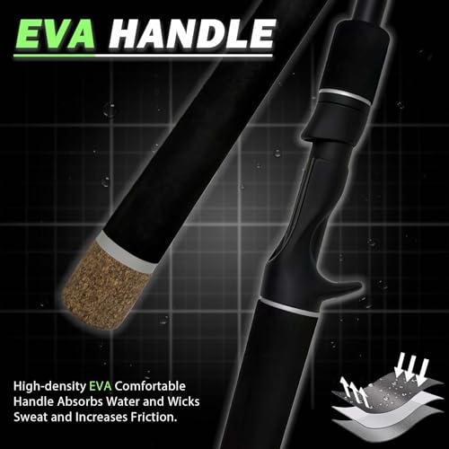 7'0" Black High Carbon Graphite Inshore Fishing Rod (A-JHHSZB-7'0")