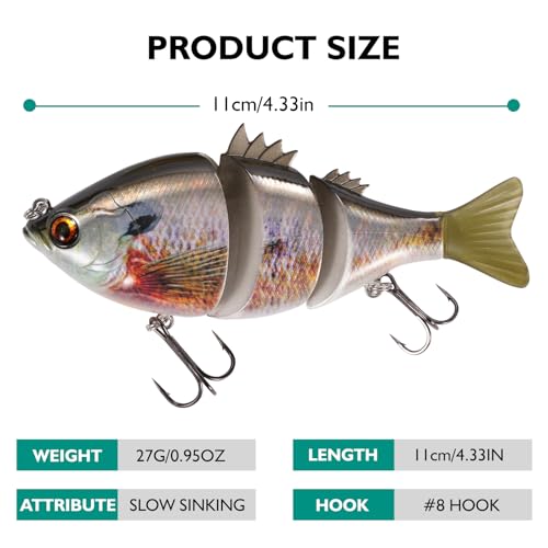 3 Pieces Swimbait Fishing Lures (G)