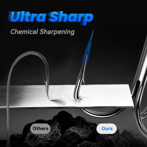Treble Hooks 3X Strong O'Shaughnessy Triple Fishing Hooks for Lures