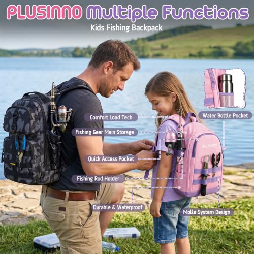 Kids Fishing Pole (Pink / 4.92 ft)