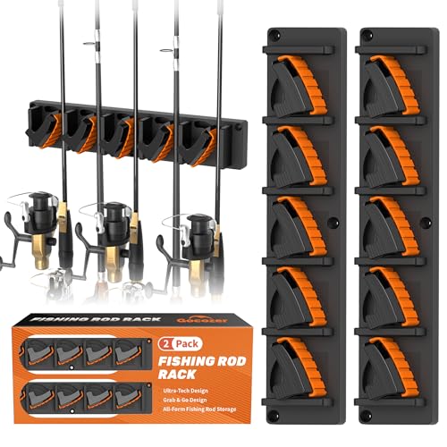 Fishing Rod Holder for Garage Wall