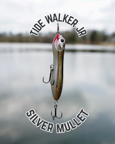 Topwater Co Tide Walker Jr Walking Topwater Fishing Lure (Silver Mullet Jr)