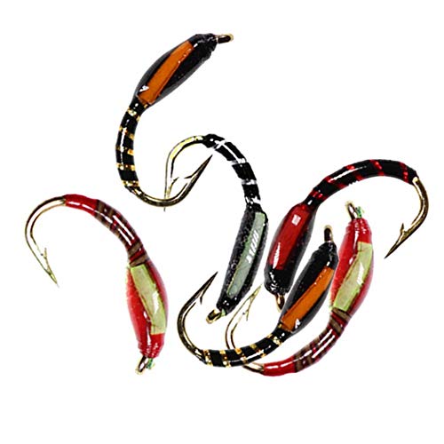 24Pcs Fly Fishing Flies Trout Lures Fishing Tackle Fly Fishing Flies with Boxed Trout Bass Artificial Fish Bait (24Pcs-Caddis Midges)