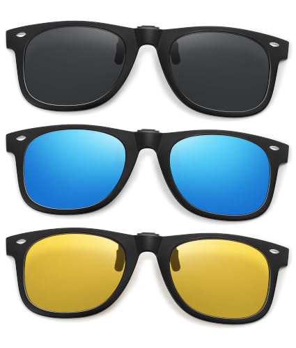Polarized Clip On Sunglasses for Men Women