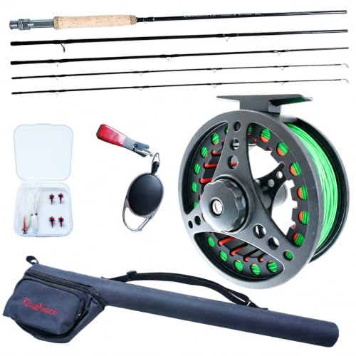 Fly Fishing Rod Combo (Black / Black-5)