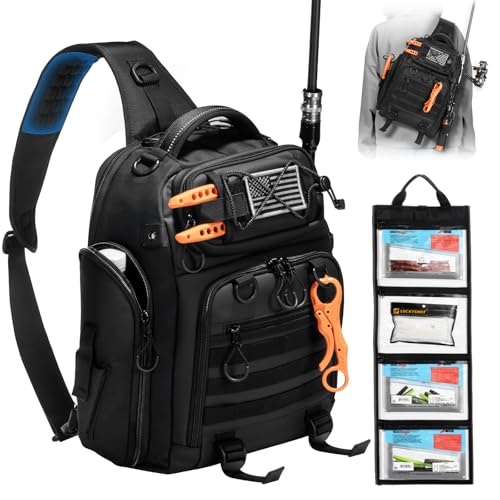 Fishing Backpack with 4 Tackle Boxes