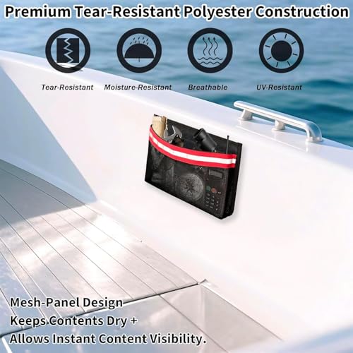 Waterproof & Breathable Marine Storage Bag with Hook and Loop Closure (Lucky Red)