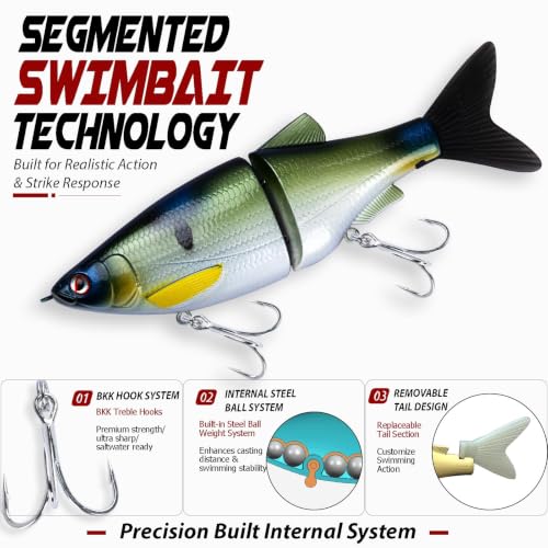 SG130 Jointed Glide Bait 1oz for Bass Pike Fishing