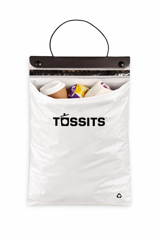 Hanging Car Trash & Garbage Bags (White / 7 Count)