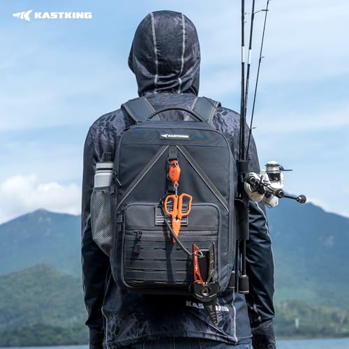 KastMate Fishing Backpack With 2 Rod Holders (E: Dark Gray)