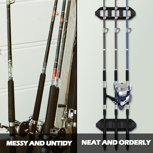 4 Pcs Rod Holders Fishing Boat Pole Holder (Black & Gray / 7.8 Inch)