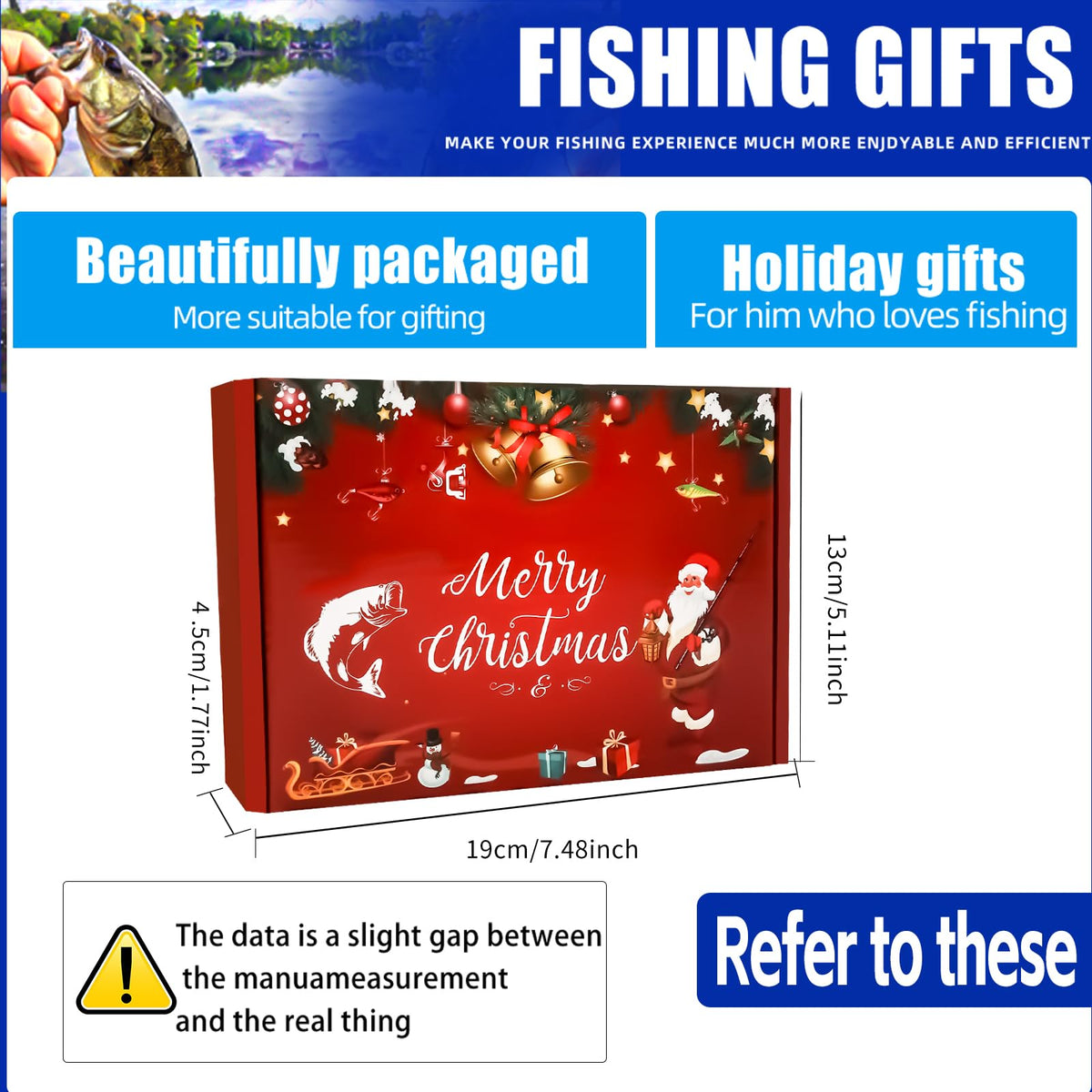 Christmas Fishing Gift Lures Kit Christmas Edition (Christmas Fishing Gift Box)