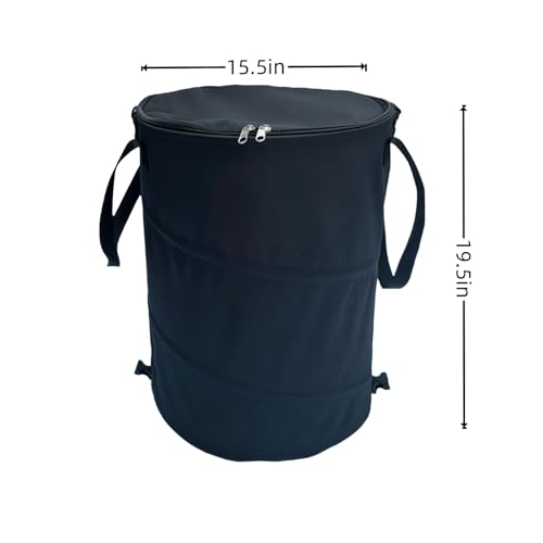 Collapsible Foldable Camping Recycle Bin with Lid & Hook