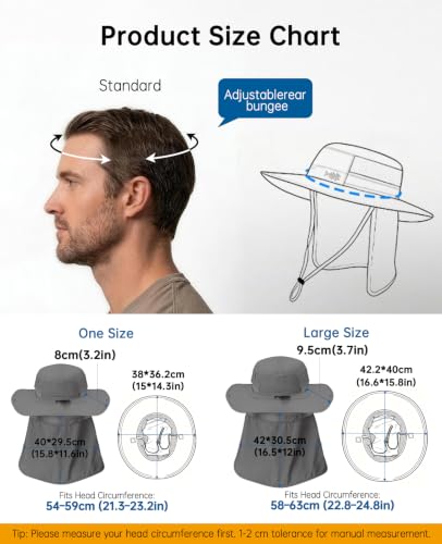 Fishing Sun Hats for Men Women (One Size / Dark Grey)