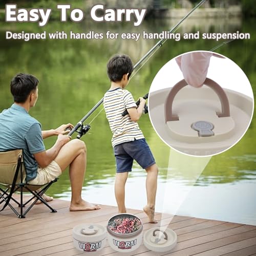 2Pcs Live Bait Storage (White)