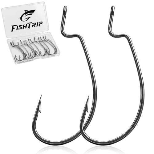 50/100/120pcs EWG Hooks, Worm Hook for Texas Rig Bass Fishing
