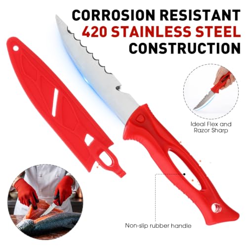 10 Pcs Fishing Tool Kit (Red)