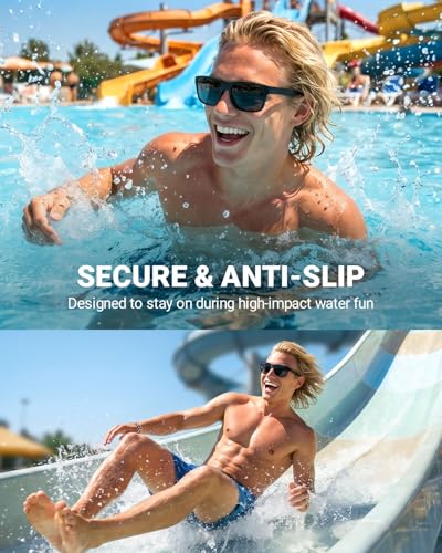 Floating Sunglasses for Men Women (P1 Black Floating Frame/Gray Lens)