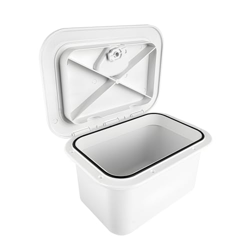Marine Deck Storage Box with Lock (white / 270-375BOX)