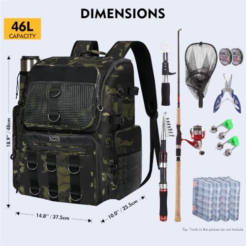 Fishing Backpack (Green+Black)