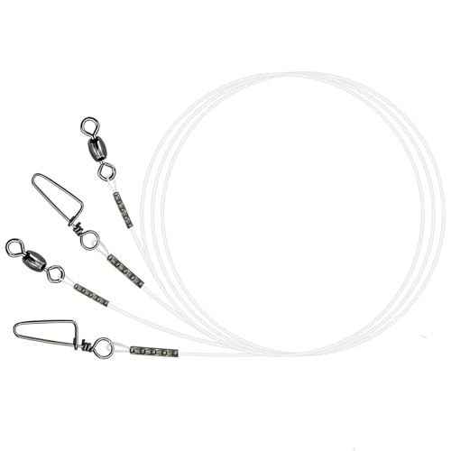 Fishing Fluorocarbon Leader with Crane Swivel and Snaps