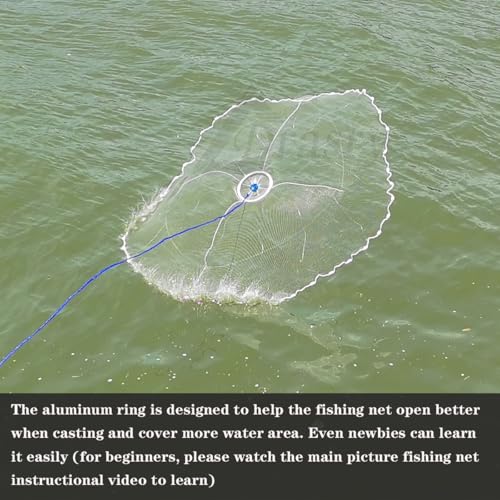 Fishing Cast Net with Aluminum Ring 3