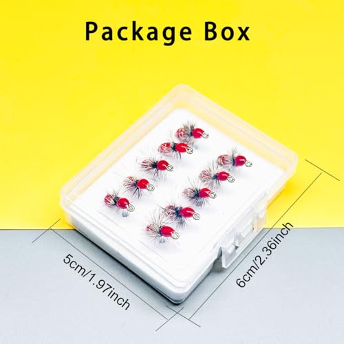10Pc Hand Tied Fly Flies Fly Fishing Lure (Red)