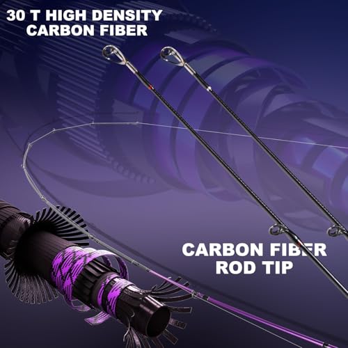 Fishing Rod and Reel Combo (B:PURPLE21Q-R COMBO / 6.9FT)