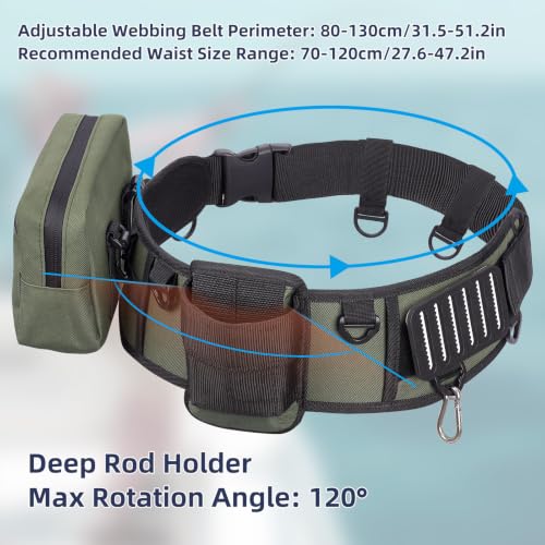 Fishing Belt Rod Holder Adjustable Fishing Wading Belt