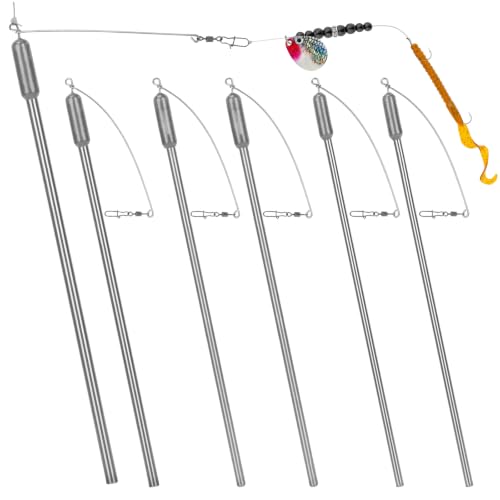 6 Pack Bottom Bouncer for Walleye Rigs Trolling Fishing Weight (Silver / Bold-MIX-6PCS)