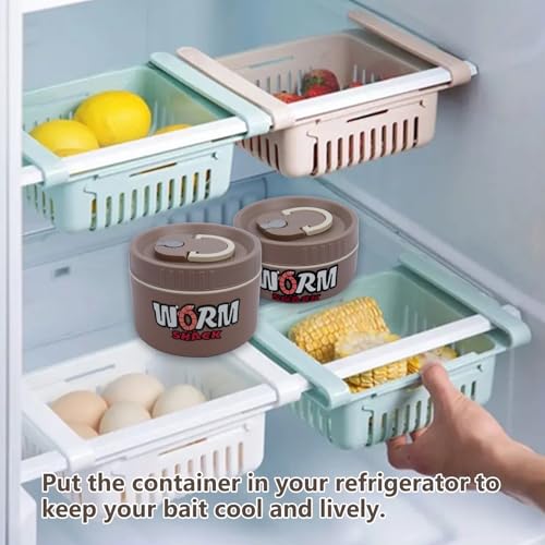 2Pcs Live Bait Storage (Khaki)