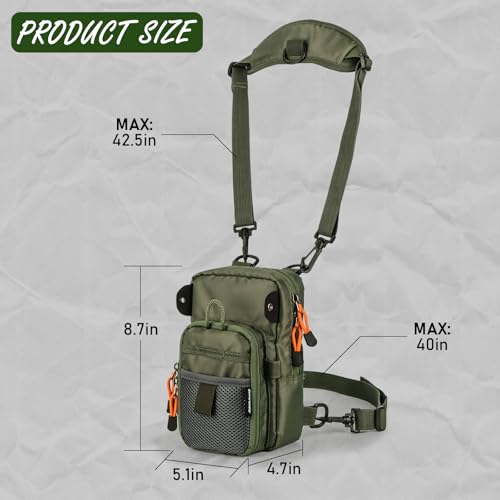 QulayQualy Fly Fishing Bag Chest Pack with WorkStation