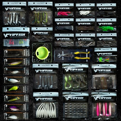 Fishing Tackle Box with Tackle Included Lures (Green)