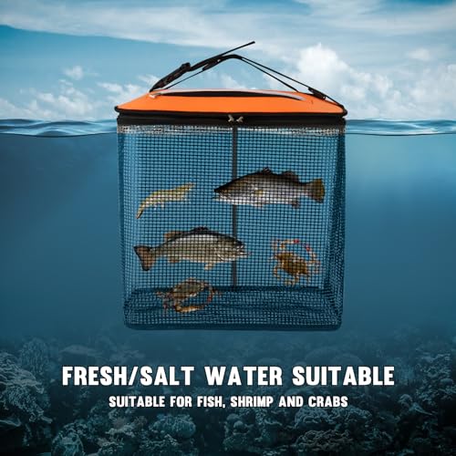 Floating Fish Basket for Live Caught (Square / (10 GAL)-15*9*14IN)