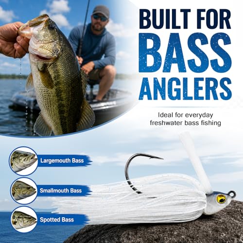 4 Pack Weedless Swim Jigs for Bass Fishing