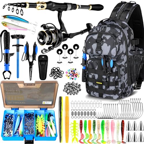Fishing Backpack with Fishing Rod &Tackle Boxes (Fishing Backpack With Fishing Rod)