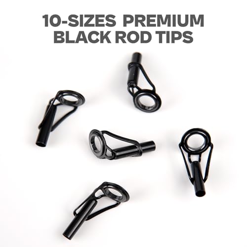 Fishing Rod Tip Repair Kit with Glue (Tips-Only / 10 Tips)