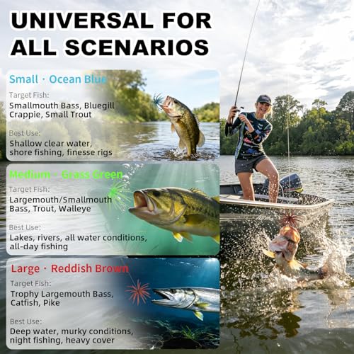 Sea Urchin Baits for Bass Fishing (Ocean Blue/Grass Green/Reddish Brown)