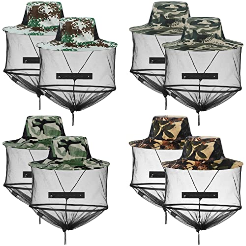 Mosquito Net Hat Sun Hat Mesh Fishing Bucket Cap Garden Bug Cap Face Cover with Zipper for Men Women