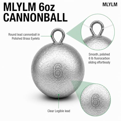 5 Pack 6 oz Cannonball Sinkers