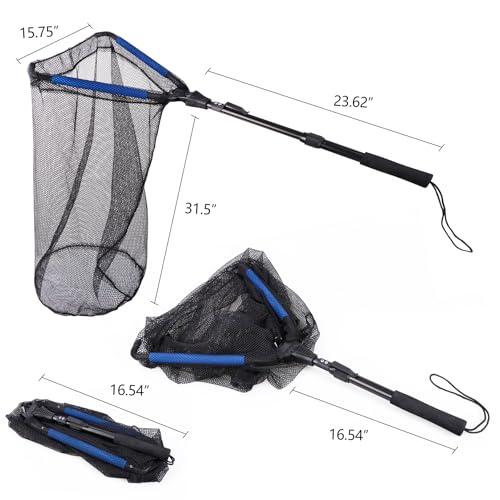 Fishing Landing Net with Telescoping Pole Handle