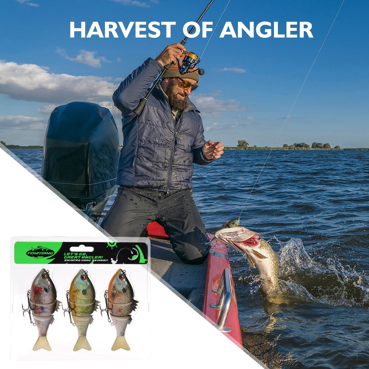 3 Pieces Swimbait Fishing Lures (H)